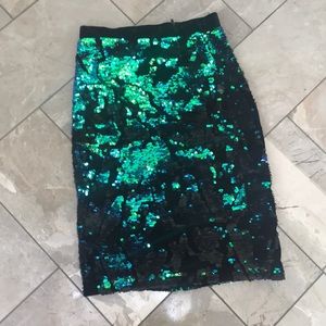 Topshop velvet skirt